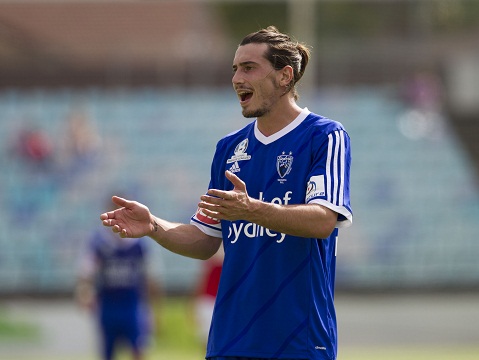Action during Round 1 of 2014 IGA National Premier Leagues NSW Men's 1 between Sydney United and Sydney Olympic at Sydney United Sports Ground on 16 March, 2014. Sydney, NSW. (Photo by: Gavin Leung)