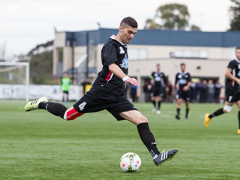 Blacktown City FC v APIA Leichhardt Tigers FC action during Preliminary Final of PS4 NPL NSW Mens 1 fixture at Lily's Football Centre, Blacktown, NSW on September 06, 2015. (Photo by Gavin Leung/G-shot Photography)