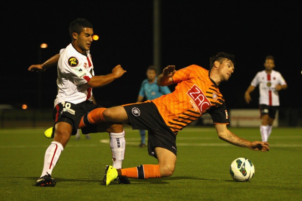 <> at Blacktown Football Park on April 6, 2013 in Blacktown, Australia.