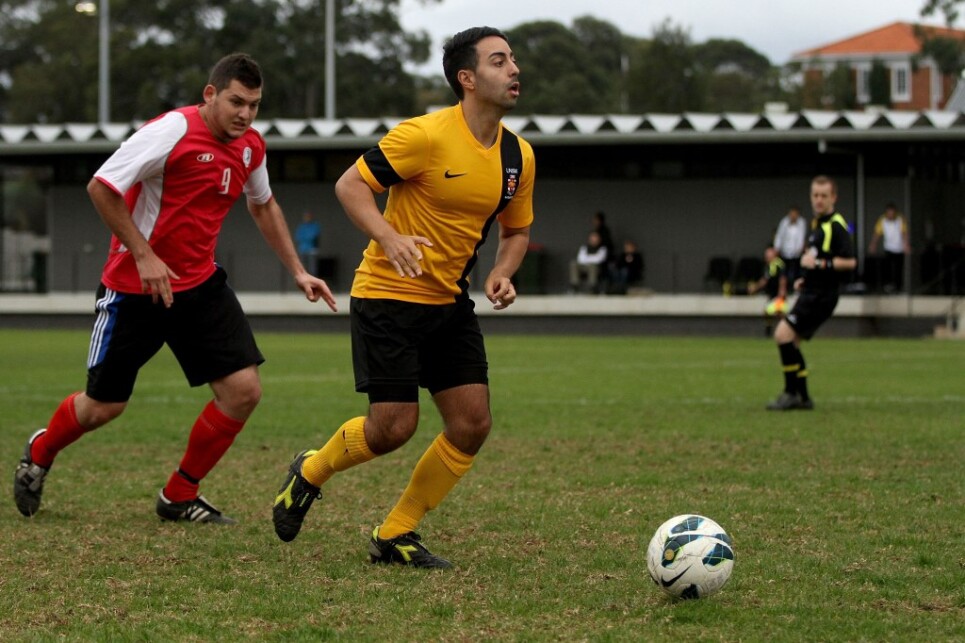 SYDNEY, AUSTRALIA - JUNE 08: Match action during the Round 10 Football NSW State League 2 match between UNSW and Schofield at David Phillip Sports Complex on June 8, 2013 in Sydney, Australia.  (Photo by Jeremy Ng/FootballNSW)
