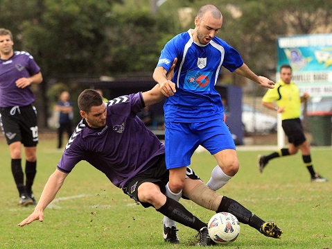 GRANVILLE, AUSTRALIA - APRIL 26: Match action during the Round 5 Mens Super League 1 match between Granville Rage and Gladesville Ryde Magic at Garside Park on April 26, 2014 in Granville, Australia. (Photo by Jeremy Ng/FootballNSW) - FAME Photography