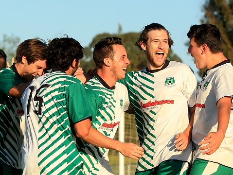 ST MARYS, AUSTRALIA - OCTOBER 19:  Match action during the 2014 21 Mens Champion of Champions between Castle Hill United and Glenmore Park at Cook Park on October 19, 2014 in St. Marys, Australia  (Photo by Jeremy Ng/FAME Photography for Football NSW)