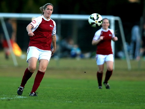 SILVERWATER, AUSTRALIA - JUNE 07:  Match action during the Round 9 PS4 NSW NPL Women's 1 match between the Sydney University FC and the Macarthur Rams at Wilson Park on June 7, 2015 in Silverwater, Australia.  (Photo by Jeremy Ng/FAME Photography for Football NSW)