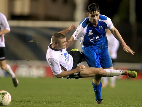 BELMORE, AUSTRALIA - JUNE 17:  Match action during the Semi Final of the Waratah Cup (FFA Cup) match between Sydney Olympic FC and Blacktown City FC at Belmore Sports Ground on June 17, 2015 in Sydney, Australia.  (Photo by Jeremy Ng/FAME Photography for Football NSW)