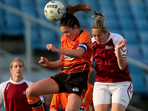 EDENSOR PARK, AUSTRALIA - AUGUST 16:  Match action during the PS4 NSW NPL Women's 1 Semi Final between the Macarthur Rams and Blacktown Spartans at the Sydney United Sports Centre on August 16, 2015 at Edensor Park, Australia.  (Photo by Jeremy Ng/FAME Photography for Football NSW)