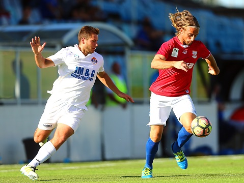 EDENSOR PARK, AUSTRALIA - APRIL 09:  Match action during the PlayStation® 4 National Premier Leagues NSW Men’s Round 5 match between Sydney United 58 and Bonnyrigg White Eagles at Sydney United Sports Centre on April 9, 2017 at Edensor Park, Australia. @PlayStationAustralia  #PS4NPLNSW  (Photo by Jeremy Ng/FAME Photography for Football NSW)