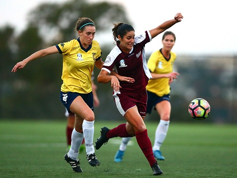 NORTHBRIDGE, AUSTRALIA - MAY 21:  Match action during the PlayStation® 4 National Premier Leagues NSW Women's Round 7 match between the North Shore Mariners and the Macarthur Rams at Northbridge Oval on May 21, 2017 in Northbridge, Australia. @PlayStationAustralia  #PS4NPLNSW  (Photo by Jeremy Ng/FAME Photography for Football NSW)