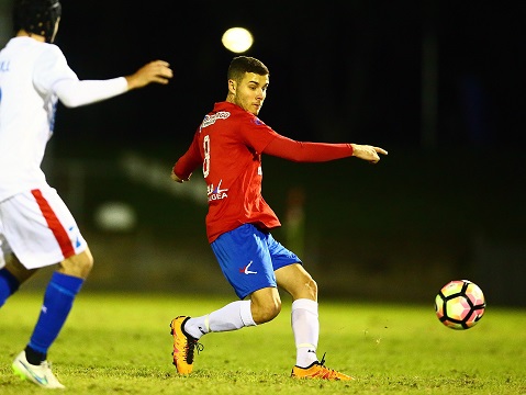 BONNYRIGG HEIGHTS, AUSTRALIA - JUNE 03:  Match action during the PlayStation® 4 National Premier Leagues NSW Men’s Round 13 match between Bonnyrigg White Eagles and Manly United FC at Bonnyrigg Sports Centre on June 3, 2017 in Bonnyrigg Heights, Australia. @PlayStationAustralia  #PS4NPLNSW  (Photo by Jeremy Ng/FAME Photography for Football NSW)