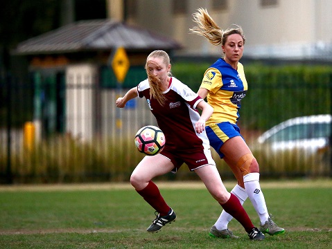 CAMPERDOWN, AUSTRALIA - JULY 30:  Match action during the PlayStation® 4 National Premier Leagues NSW Women's Round 17 match between University of Sydney Soccer Football Club and Macarthur Rams FC at Sydney University Sports Ground on July 30, 2017 in Camperdown, Australia. @PlayStationAustralia  #PS4NPLNSW  (Photo by Jeremy Ng/www.jeremyngphotos.com)