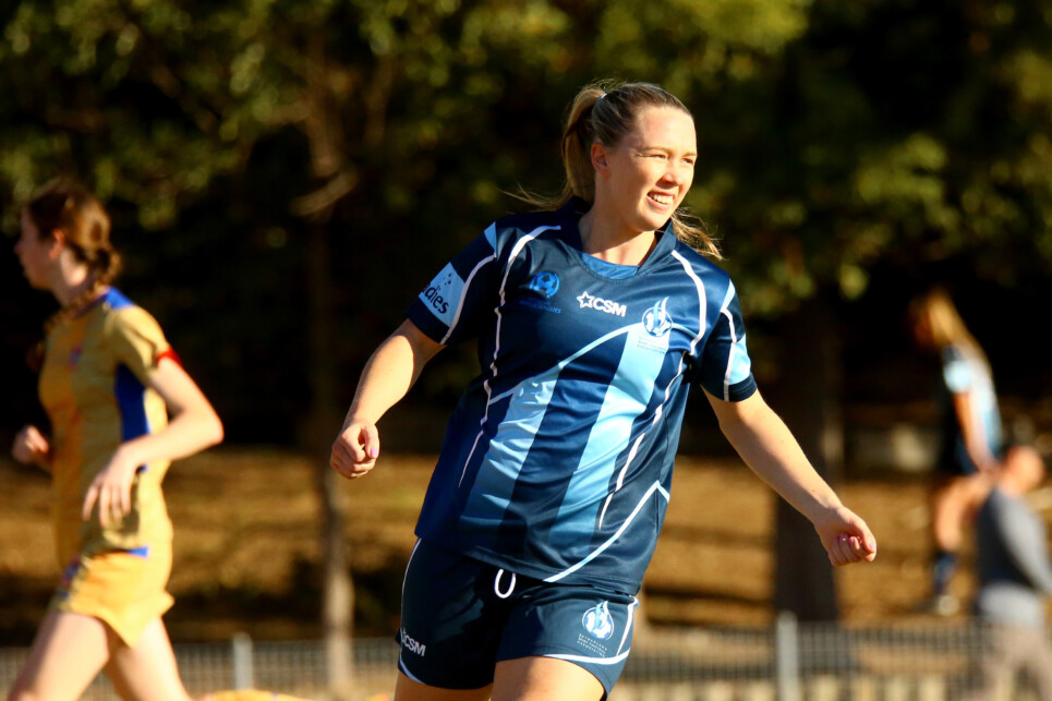 KAREELA, AUSTRALIA - MAY 20:  Match action during the Women's National Premier Leagues NSW Round 11 match between Sutherland Shire FC and Emerging Jets at Harrie Denning on May 20, 2018 in Kareela, Australia. #NPLNSW @NPLNSW  (Photo by Jeremy Ng/www.jeremyngphotos.com for Football NSW)