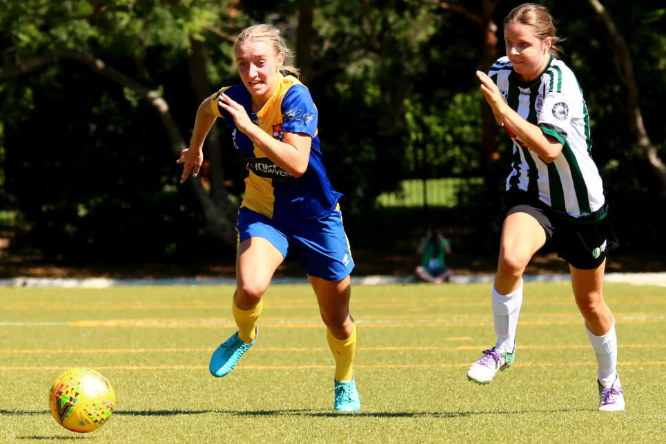 DULWICH HILL, AUSTRALIA - MARCH 11:  Match action during the Women's National Premier Leagues NSW Round 1 match between Sydney University SFC and Northern Tigers FC at Arlington Oval on March 11, 2018 in Dulwich Hill, Australia. #NPLNSW @NPLNSW @sydneyunisfc @northerntigers  (Photo by Jeremy Ng/www.jeremyngphotos.com for Football NSW)