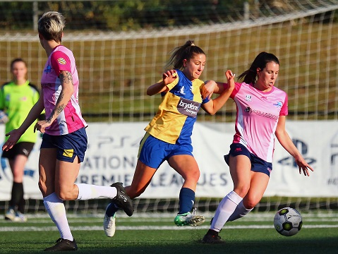 Match action during the PlayStation® 4 National Premier Leagues NSW Women's Semi Final 1 between Sydney University SFC and Illawarra Stingrays at Cromer Park on August 12, 2017 in Cromer, Australia. @PlayStationAustralia  #PS4NPLNSW