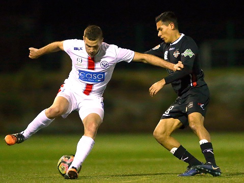SEVEN HILLS, AUSTRALIA - AUGUST 26:  Match action during the PlayStation® 4 National Premier Leagues NSW Men’s Semi Final 1 match between Blacktown City FC and Manly United FC at Lilys Football Centre on August 26, 2017 in Seven Hills, Australia. @PlayStationAustralia  #PS4NPLNSW  (Photo by Jeremy Ng/jeremyngphotos.com for Football NSW)