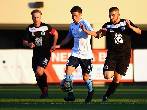 SEVEN HILLS, AUSTRALIA - AUGUST 26:  Match action during the PlayStation® 4 National Premier Leagues NSW Under 20s Semi Final 1 match between Sutherland Sharks FC and Sydney FC at Lilys Football Centre on August 26, 2017 in Seven Hills, Australia. @PlayStationAustralia  #PS4NPLNSW  (Photo by Jeremy Ng/jeremyngphotos.com for Football NSW)