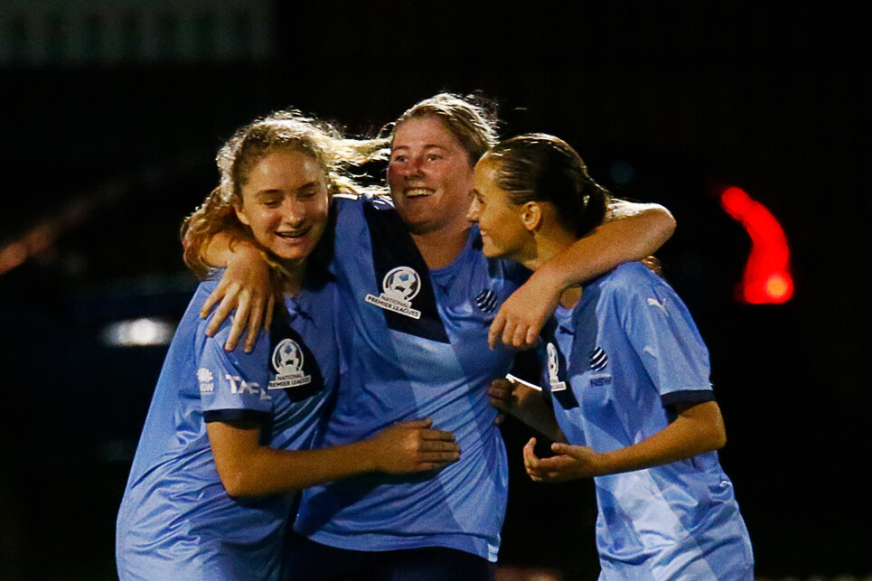 CAMPERDOWN, AUSTRALIA - MARCH 29:  Match action during the National Premier Leagues NSW Womens Round 4 match between Sydney University SFC and Football NSW Institute at Sydney University Football Park on March 29, 2019 in Camperdown, Australia. #NPLNSW @NPLNSW #NPLNSW @SUSFC @FootballNSW  (Photo by Jeremy Ng/www.jeremyngphotos.com for Football NSW)