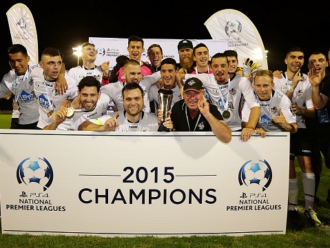 during the National Premier League Grand Final match between Bayswater City SC and Blacktown City FC at Dorrien Gardens on October 3, 2015 in Perth, Australia.