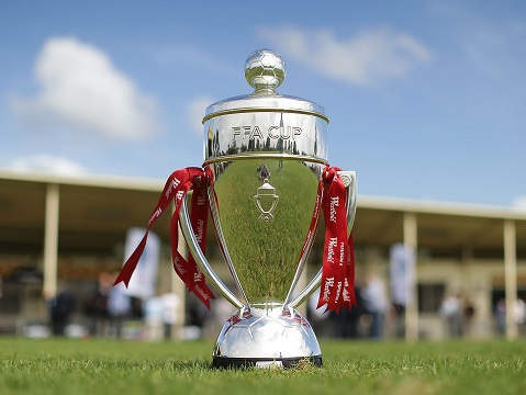 SYDNEY, AUSTRALIA - FEBRUARY 19:  The FFA Cup trophy is seen during the official launch of the 2015 FFA Cup at Earlwood Wanderers FC Club House on February 19, 2015 in Sydney, Australia.  (Photo by Mark Metcalfe/Getty Images)