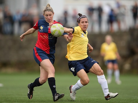 SYDNEY, AUSTRALIA - MAY 15:  Match action during the NPL 1 NSW Womens Round 6 match between the North Shore Mariners and Sydney University SFC at Northbridge Oval on May 15, 2016 in Sydney, Australia.  (Photo by Jeremy Ng/F.A.M.E Photography for Football NSW)