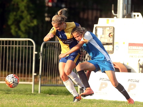 SYDNEY, AUSTRALIA - MAY 22:  Match action during the NPL 1 NSW Womens round 7 match between Sydney University SFC and Football NSW Institute at University of Sydney Football Ground on May 22, 2016 in Sydney, Australia.  (Photo by Jeremy Ng/FAME Photography for Football NSW)