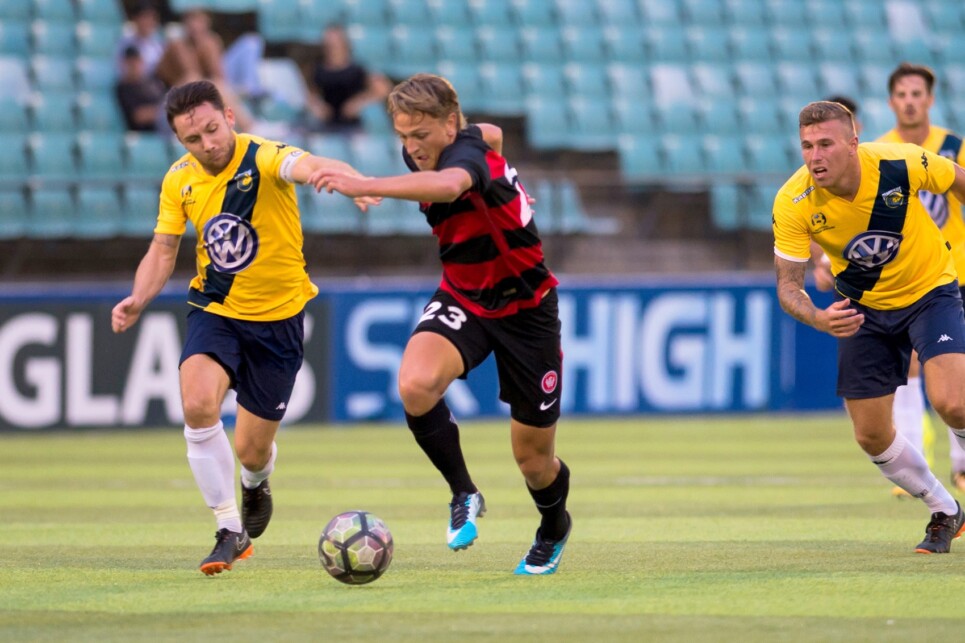 National Premier Leagues 1st - NPL 2 NSW Men’s 2018 Round 1 fixture between North Shore Mariners FC and Western Sydney Wanderers FC on Sunday 4 March 2018 at Sydney United Sports Centre
#WSW #NSM

Photo: Ali Erhan