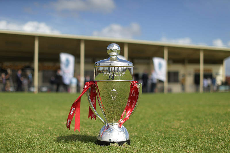 SYDNEY, AUSTRALIA - FEBRUARY 19:  The FFA Cup trophy is seen during the official launch of the 2015 FFA Cup at Earlwood Wanderers FC Club House on February 19, 2015 in Sydney, Australia.  (Photo by Mark Metcalfe/Getty Images)