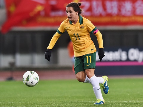 OSAKA, JAPAN - MARCH 09:  Lisa De Vanna of Australia in action during the AFC Women's Olympic Final Qualification Round match between Australia and China at Yanmar Stadium Nagai on March 9, 2016 in Osaka, Japan.  (Photo by Atsushi Tomura/Getty Images)