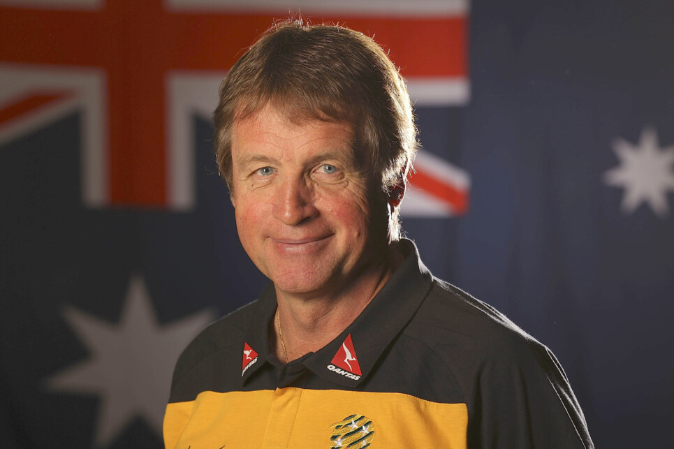 MELBOURNE, AUSTRALIA - MAY 19: Technical analyst Ron Smith of Australia poses for a portrait during an Australian Socceroos portrait session at Park Hyatt Hotel on May 19, 2010 in Melbourne, Australia.  (Photo by Robert Cianflone/Getty Images)