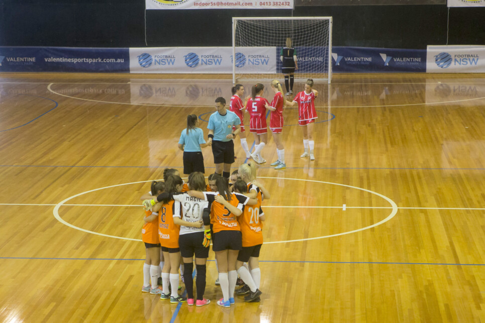 March 3, 2018, Football NSW NPL1 Futsal Grand Final Open Women's action between Dural Warriors and Inner West Magic at Valentine Sports Park, (Credit: Damian Briggs/FNSW)