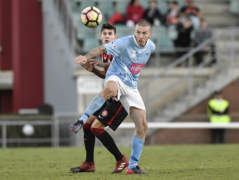 PlayStation®4 NPL 2 NSW Men’s Round 17 match between Marconi Stallions FC and Western Sydney Wanderers FC at Marconi Stadium on June 25th , 2017.(Photos by Nigel Owen). Marconi won the game 3-0.