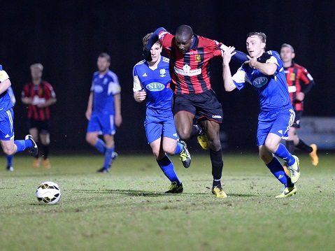 Round 11 - PS4 NPL NSW Men's 2.
Match action during the Round 11 PS4 NSW NPL Men's 2 match between Bankstown City FC and Hakoah United FC at Jensen Park on May 31st, 2015. (Photos by Nigel Owen)