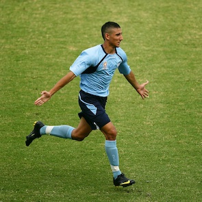 National Youth League Rd 13 - Sydney FC v AIS XXXX of Sydney XXXX of the AIS during the round 13 National Youth League match between Sydney FC and the AIS at Sydney Football Stadium on December 5, 2009 in Sydney, Australia.