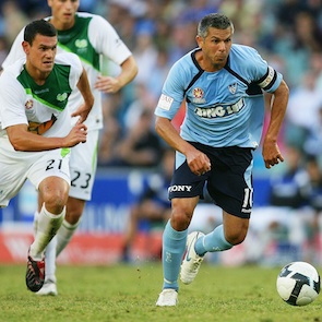 XXXX of Sydney XXXX of the Fury during the round 17 A-League match between Sydney FC and the North Queensland Fury at Sydney Football Stadium on December 5, 2009 in Sydney, Australia.