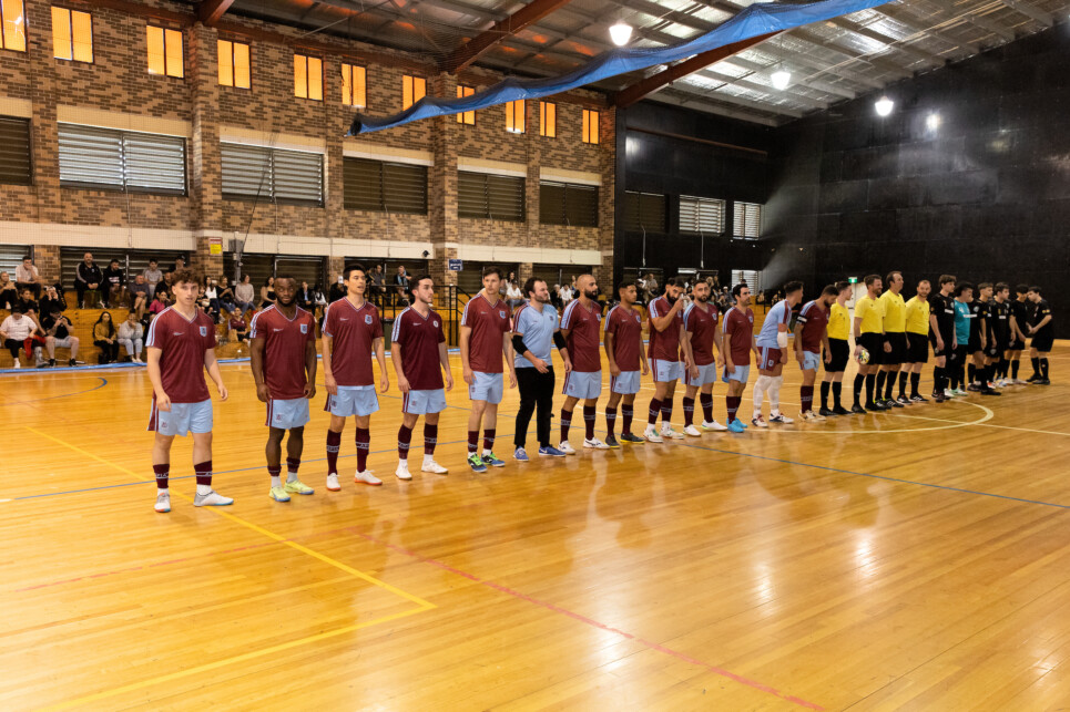Dec 18: Match action in the FNSW NPL1 Futsal Men's Grand Final between Inner West Futsal Club and Mascot Vipers at Valentine Sports Park (Photos: Damian Briggs/Speedmedia)