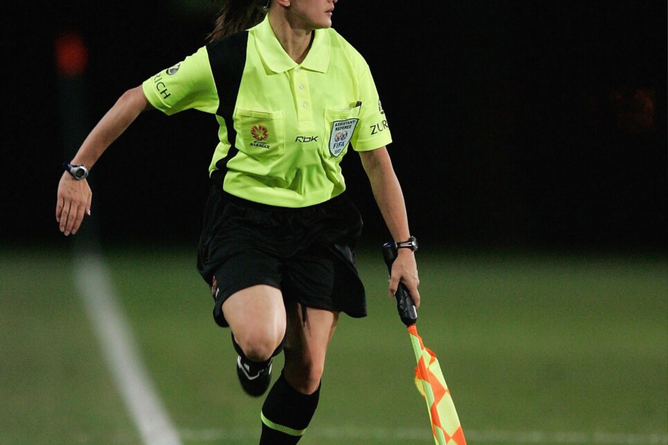 GOSFORD, AUSTRALIA - JULY 14:  Referee's assistant Sarah Ho in action during the round one A-League Pre-Season Cup match between the Central Coast Mariners and the Wellington Phoenix at Bluetongue Central Coast Stadium July 14, 2007 in Gosford, Australia.  (Photo by Corey Davis/Getty Images)