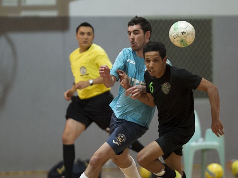 2015/16 FNSW Futsal Premier League: Round 6 action between UTS Northside Futsal Club and Mascot Vipers at Hawkesbury Indoor Stadium (photo: Damian Briggs)