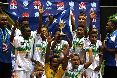 Match action during Grand Final of the FFA National Futsal Championships 2016 at the Sydney Olympic Park Sports Centre on January 8, 2016 at Homebush, Australia.