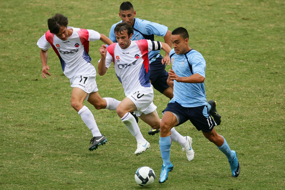 SYDNEY, AUSTRALIA - DECEMBER 05:  Iain Ramsay of Sydney makes a break during the round 13 National Youth League match between Sydney FC and the AIS at Sydney Football Stadium on December 5, 2009 in Sydney, Australia.  (Photo by Matt King/Getty Images)