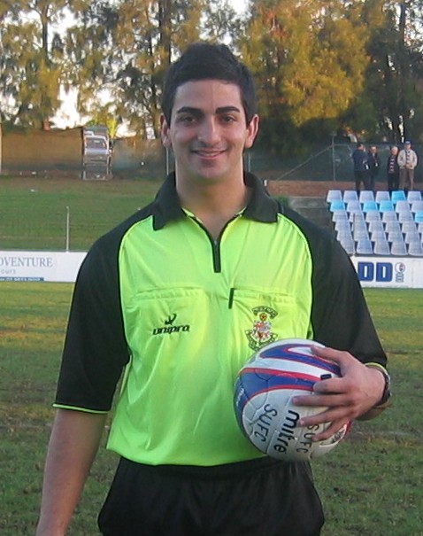 a football player posing for the camera