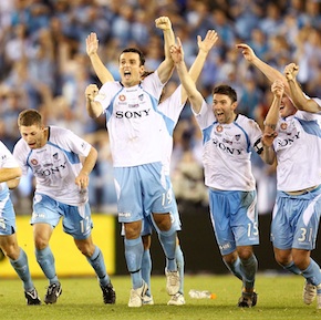 during the A-League Grand Final match between the Melbourne Victory and Sydney FC at Etihad Stadium on March 20, 2010 in Melbourne, Australia.