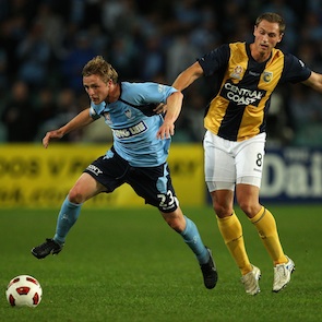 XXXX of Sydney/the Mariners XXXX during the round four A-League match between Sydney FC and the Central Coast Mariners at the Sydney Football Stadium on August 28, 2010 in Sydney, Australia.