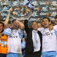 XX of the Victory XX of Sydney during the A-League Grand Final match between the Melbourne Victory and Sydney FC at Etihad Stadium on March 20, 2010 in Melbourne, Australia.