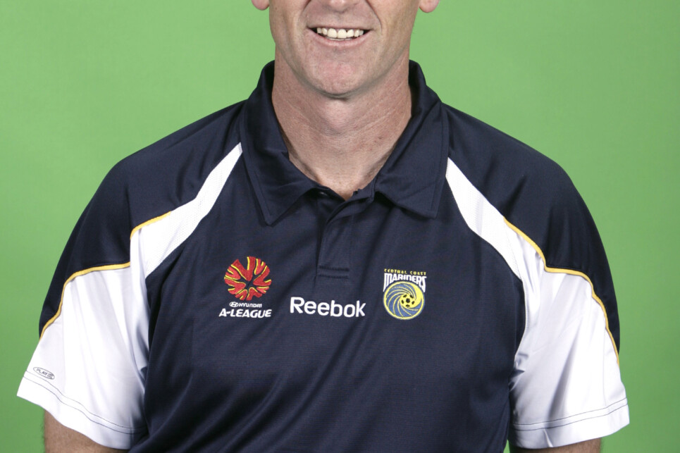 GOSFORD, AUSTRALIA - JULY 15: Assistant coach Alex Tobin poses during the official Central Coast Mariners 2008/2009 Hyundai A-League portrait session at Bluetounge Stadium on July 15, 2008 in Gosford, Australia. (Photo by Corey Davis/Getty Images)