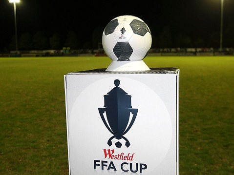 NEWCASTLE, AUSTRALIA - JULY 29: The match ball during the FFA Cup match between Broadmeadow and Brisbane Strikers at Wanderers Oval on July 29, 2014 in Newcastle, Australia.  (Photo by Tony Feder/Getty Images)