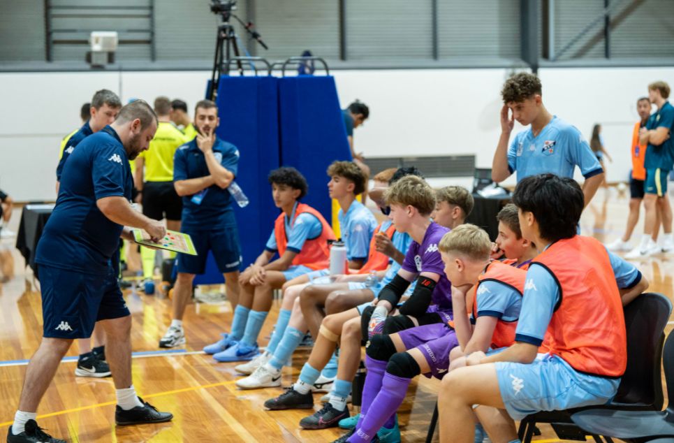 a group of people on a court