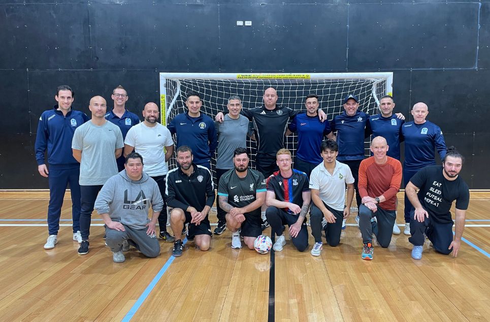 a group of people posing for the camera