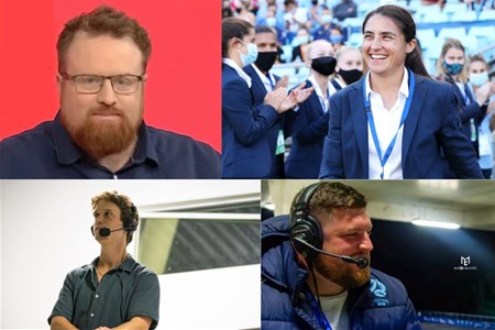 a man standing in front of a crowd