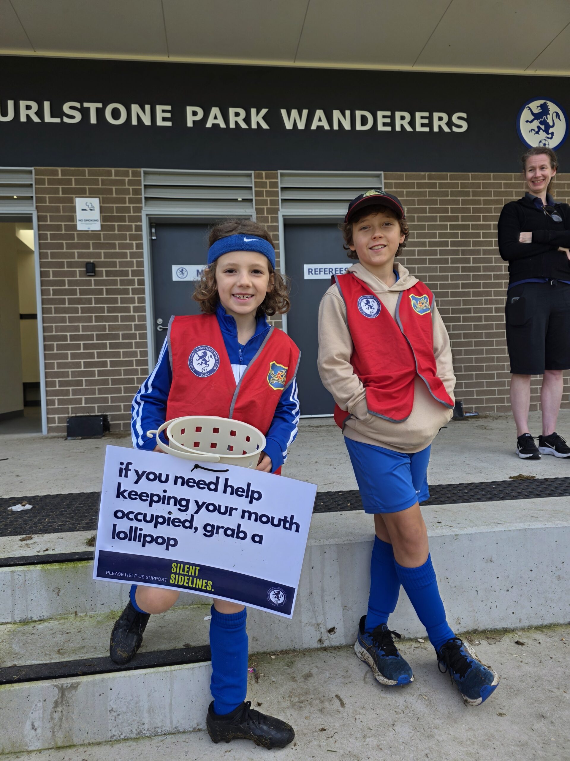 a person holding a sign