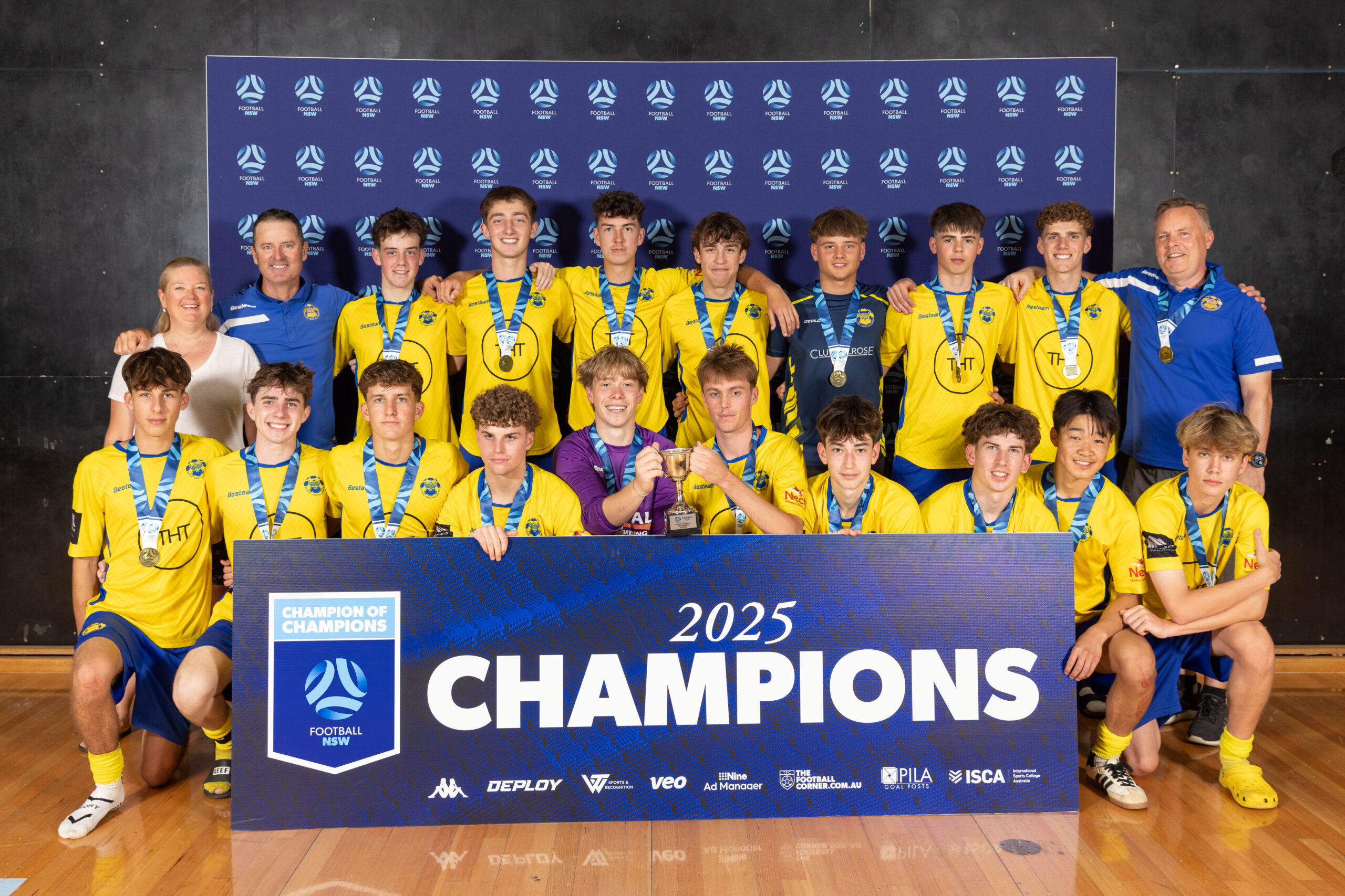 a group of people posing for the camera