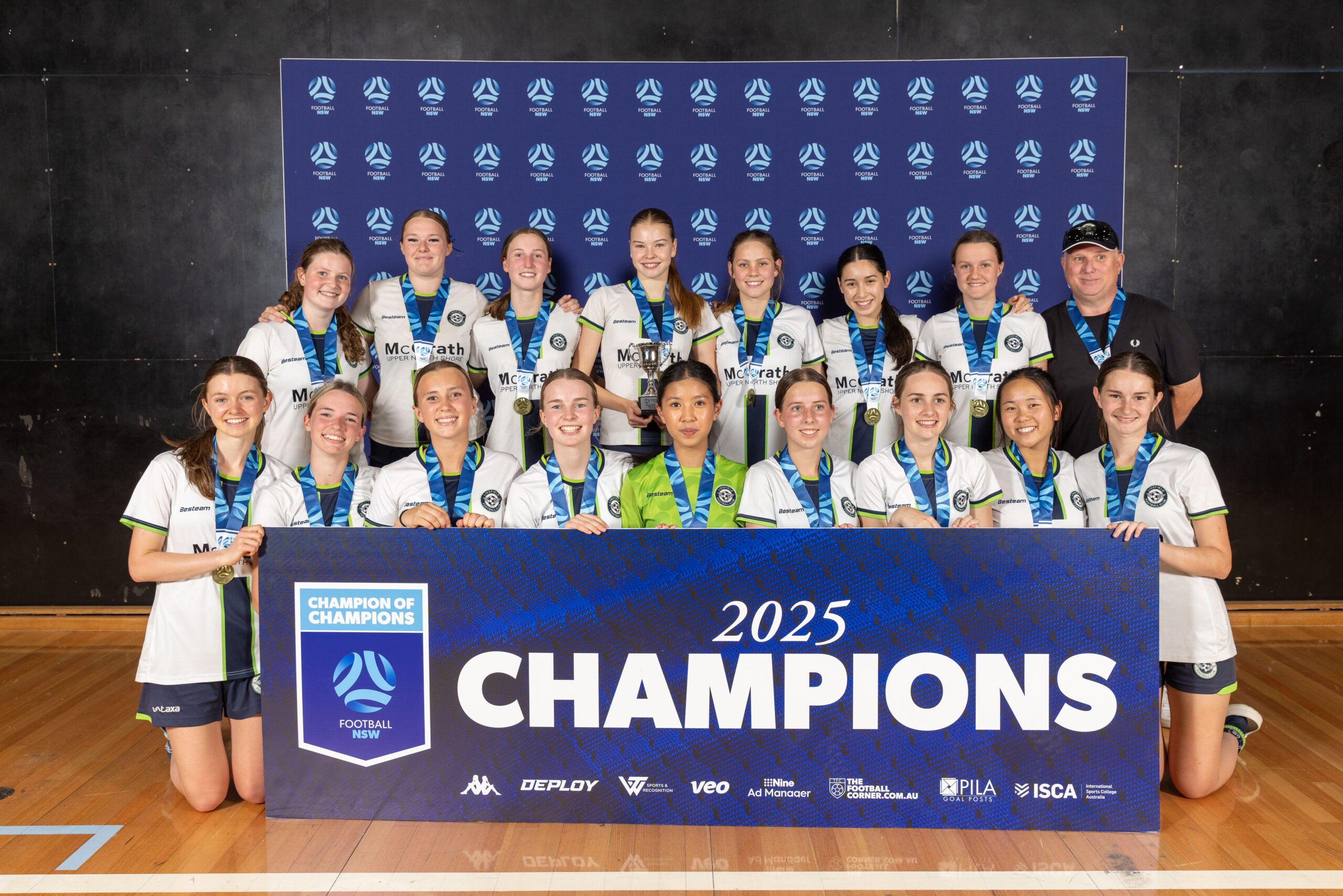 a group of people posing for the camera