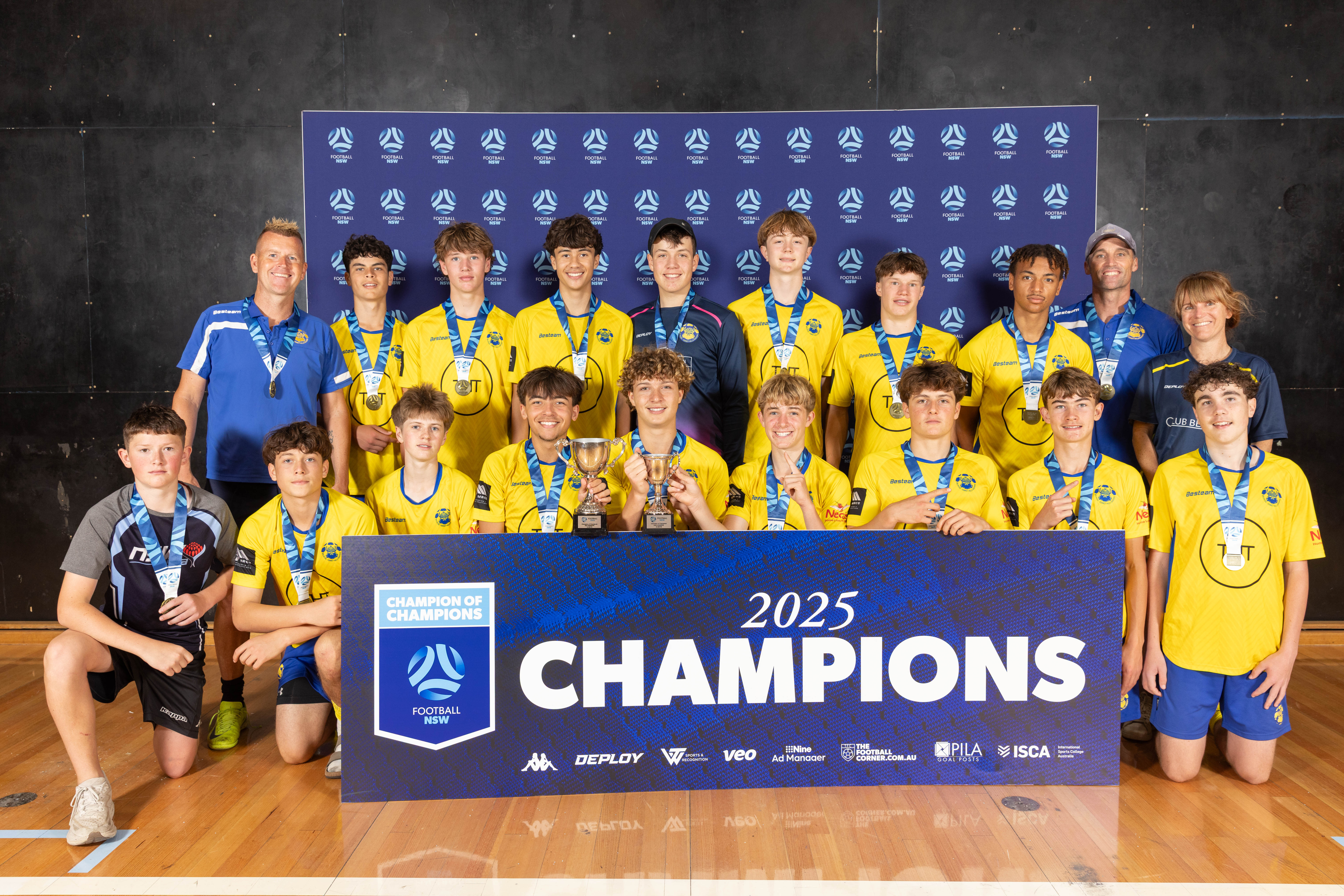 a group of people posing for the camera